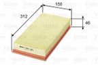 Filtr powietrza panelowy - VALEO 585215 — zdjęcie 2
