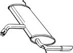 Tłumik układu wydechowego tył - BOSAL BOS227-039