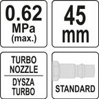 Pistolet do Przedmuchiwania Krótki Turbo - YATO YATYT-23722 — zdjęcie 3