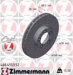 Tarcza hamulcowy lewa - ZIMMERMANN 460.4553.52 — zdjęcie 2
