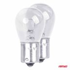 Żarówki halogenowe P21W BA15s 12V 2szt. blister - AMIO AMI03351 — zdjęcie 2
