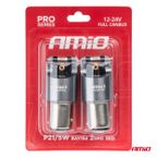 Żarówki LED FULL CANBUS PRO P21/5W 2x1860 SMD czerwone 12V 24V - AMIO AMI03596 — zdjęcie 4