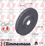 Tarcza hamulcowy prawa - ZIMMERMANN 460.4558.20 — zdjęcie 2