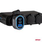 Szybka ładowarka samochodowa 85W QC3.0 PD65W PD20W 2x USB-C 1x USB-A - AMIO AMI04177 — zdjęcie 3