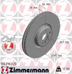 Tarcza hamulcowy prawa - ZIMMERMANN 150.2963.20 — zdjęcie 2