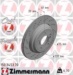 Tarcza hamulcowy lewa - ZIMMERMANN 150.3453.70 — zdjęcie 2