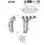 Katalizator vw golf v seat/skoda 1,4 16v euro 4 - AS 33784
