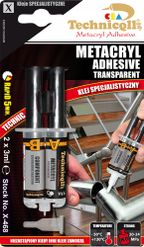 Klej metakrylowy bezbarwny 2x3ml - TECHNICQLL TCHX-468