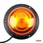 Lampa ostrzegawcza błyskowa mini kogut 18 LED śruby R65 R10 12V 24V W213b - AMIO AMI02926 — zdjęcie 3