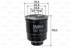 Filtr paliwa diesel puszkowy - VALEO 587751