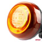 Lampa ostrzegawcza błyskowa mini kogut 18 LED R65 R10 12V 24V W21p - AMIO AMI02922 — zdjęcie 2