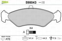 Klocki hamulcowe - VALEO 598043 — zdjęcie 2