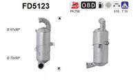 Filtr cząstek stałych dpf citroen 1,4hdi euro 5 - AS FD5123