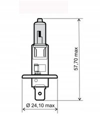 żarówka moto. h1 12v/55w niebieska - RMS 24 651 0030