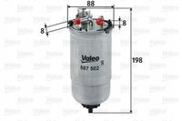 Filtr paliwa diesel przepływowy - VALEO 587502 — zdjęcie 2