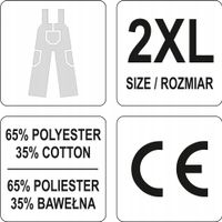 Spodnie Robocze Ogrodniczki DAN Rozm. XXL - YATO YATYT-80294 — zdjęcie 2