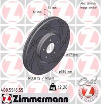 Tarcza hamulcowy prawa - ZIMMERMANN 400.5516.55 — zdjęcie 2
