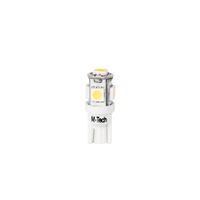 Zarowka led 12v w5w 1.2w biala 5xsmd5050 - M-TECH MTELB054W