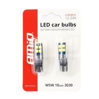 Żarówki LED W5W CANBUS 10SMD 3030 T10 12V 24V - AMIO AMI02447 — zdjęcie 5
