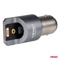 Żarówki LED FULL CANBUS PRO P21/5W 2x1860 SMD czerwone 12V 24V - AMIO AMI03596 — zdjęcie 3