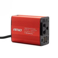 Przetwornica napięcia 12V/230V 150W/300W 2xUSB PI01 - AMIO AMI02468