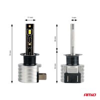 Żarówki samochodowe LED seria H-mini H1 6500K Canbus - AMIO AMI03329 — zdjęcie 3