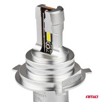 Żarówki samochodowe LED seria H-mini H4/H19 6500K Canbus - AMIO AMI03331 — zdjęcie 2