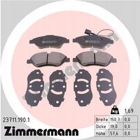 Klocki hamulcowe - ZIMMERMANN 23711.190.1 — zdjęcie 2
