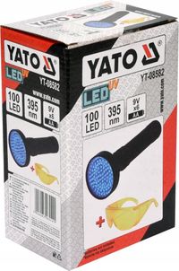 Zestaw Latarka UV 100 LED i Okulary - YATO YATYT-08582 — zdjęcie 4