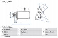 Rozrusznik db om601-602 sprint - BOSCH 0 986 017 260 — zdjęcie 2