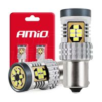 Żarówki LED CANBUS 3020 24SMD 1156 BA15S P21W R10W R5W White 12V 24V - AMIO AMI02797 — zdjęcie 4