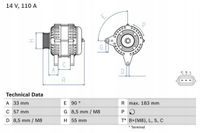 Alternator - BOSCH 0 986 082 730