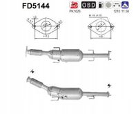 Filtr cząstek stałych dpf euro 5 - AS FD5144