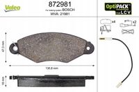 Klocki hamulcowe optipack lcv - VALEO 872981 — zdjęcie 2