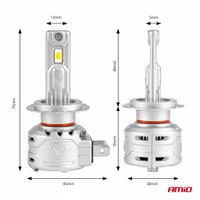 Żarówki samochodowe LED seria X2 H7 6500K Canbus - AMIO AMI02973 — zdjęcie 2