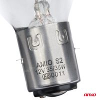 Żarówka halogenowa S2 12V 35/35W BA20d - AMIO AMI03368 — zdjęcie 3