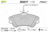 Klocki hamulcowe First - VALEO 302217 — zdjęcie 2