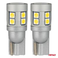 Żarówki LED CANBUS T10 W5W 12 SMD 3030 White 12V 24V - AMIO AMI04243 — zdjęcie 2
