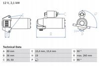Rozrusznik ford 2,0d-2,4d tran - BOSCH 0 986 021 351 — zdjęcie 2