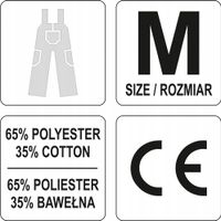 Spodnie Robocze Ogrodniczki DAN Rozm. M - YATO YATYT-80291 — zdjęcie 2
