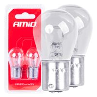 Żarówki halogenowe P21/5W BAY15D 12V 2szt. blister - AMIO AMI03353