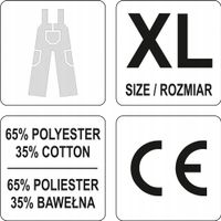 Spodnie Robocze Ogrodniczki DAN Rozm. XL - YATO YATYT-80293 — zdjęcie 2