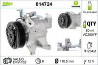 Sprężarka klimatyzacji - VALEO 814724 — zdjęcie 2
