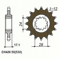 Zębatka przednia - SUNSTAR SUNF520-15