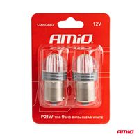 Żarówki LED STANDARD P21W 9SMD 12V Clear Blister 2 szt. - AMIO AMI02953 — zdjęcie 2
