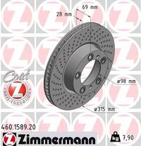 Tarcza hamulcowy lewa - ZIMMERMANN 460.1589.20 — zdjęcie 2
