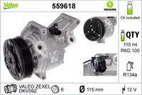 Sprężarka klimatyzacji - VALEO 559618 — zdjęcie 2