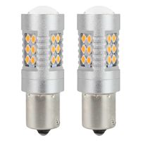 Żarówki LED CANBUS BAU15S PY21W Pomarańczowa Amber 12V 24V - AMIO AMI02580