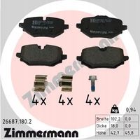 Klocki hamulcowe - ZIMMERMANN 26687.180.2