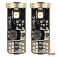 Żarówki LED CANBUS T10 W5W 3SMD 3838 White 12V 24V - AMIO 04246 — zdjęcie 2